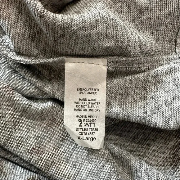 Skonket XL gray & floral print open lightweight hip‎ length cardigan - Picture 4 of 5